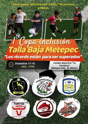 Copa de la Inclusión, primer paso para consolidar Liga Profesional de Futbol de Talla Baja