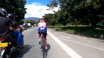 Sobrecogedor vídeo de un ciclista colombiano: "Uno siente que viene la muerte..."