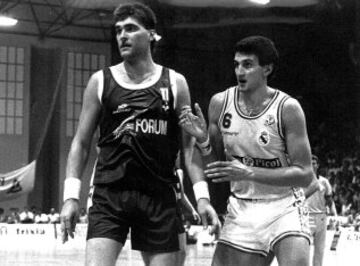 En sus 17 años con el Real Madrid, obtuvo siete títulos de Liga ACB, cinco de Copa del Rey, dos de Copa de Europa, tres de Recopa, uno de Copa Korac, dos de la Copa Intercontinental y un Campeonato Mundial de Clubs. En la imágen junto a Sabonis