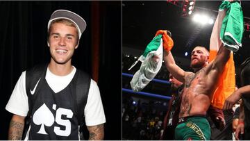 Justin Bieber celebra raíces irlandesas; Mcgregor lo felicita