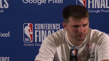 El aspecto de Luka Doncic en rueda de prensa lo dice todo