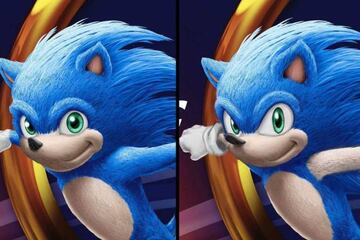 Sonic the Hedgehog oficial (izquierda) y la propuesta alternativa de un fan (derecha).