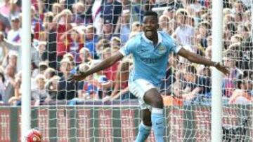 Kelechi Iheanacho celebra el gol del triunfo.