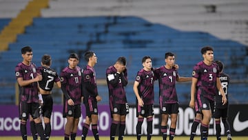  (L-R), Jesus Alcantar, Antonio Leone, Emilio Martinez, Bryan Gonzalez, Salvador Mariscal, Fidel Ambriz, Isaias Violante, Christian Torres, Jonathan Perez Mexico Players during the game Guatemala vs Mexico (Mexican National team), corresponding Quarterfinals of Concacaf Under-20 Championship Honduras 2022, at Olimpico Metropolitano Stadium, on june 29, 2022.

<br><br>

(I-D),  Jesus Alcantar, Antonio Leone, Emilio Martinez, Bryan Gonzalez, Salvador Mariscal, Fidel Ambriz, Isaias Violante, Christian Torres, Jonathan Perez Jugadores de Mexico durante el partido Guatemala vs Mexico (Seleccion Nacional Mexicana), correspondiente a los Cuartos de Final del Campeonato Sub-20 de Concacaf Honduras 2022, en el Estadio Olimpico Metropolitano, el 29 de junio de 2022.