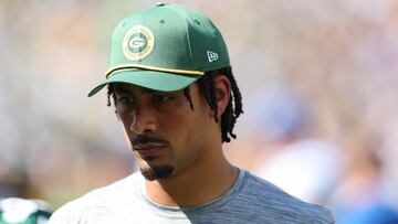 The Packers quarterback is back in training which is a major boost but doubt remains over whether he can play in this weekend’s clash with the Titans.