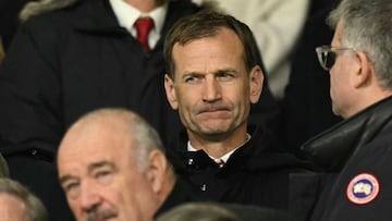 Dan Ashworth durante un partido como director deportivo del Manchester United.