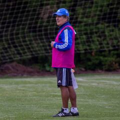 Pinto estuvo en la práctica de Millonarios de este viernes