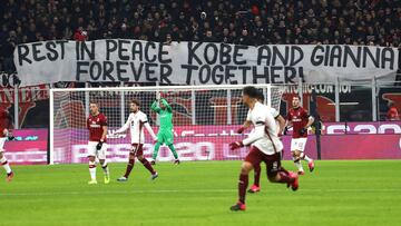 En San Siro hubo homenaje a Kobe, pero no minuto de silencio