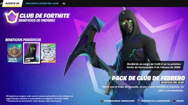 Club de Fortnite febrero 2022: skin Secuela y sus objetos ya disponibles