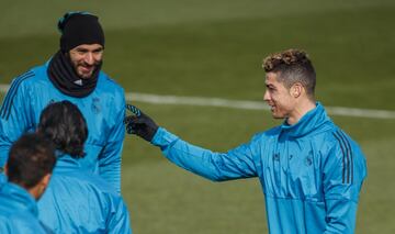 Cristiano Ronaldo con Benzema.