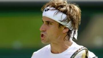 Ferrer celebra un punto ante Murray.