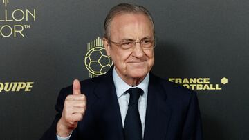 Florentino Pérez, presidente del Real Madrid, en la gala del Balón de Oro.