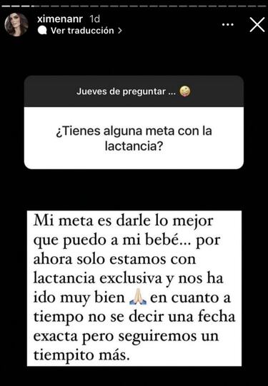 Ximena Navarrete comparte detalles de su experiencia como madre primeriza