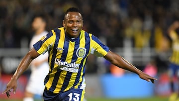 Jaminton Campaz, figura de Rosario Central en la Liga Argentina.