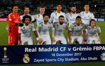 Diciembre de 2017. El Real Madrid gana el mundial de clubes al Gremio de Porto Alegre de Brasil tras vencer 1-0 en la final celebrada en Abu Dhabi.