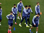 El Atlético antes de medirse al Betis en cuartos de la Copa.