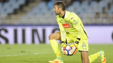 El guardameta Diego López, durante un partido con el Espanyol.