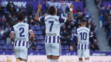 VALLADOLID, 13/11/21. PHOTOGENIC. El Real Valladolid ha marcado y ganado por primera vez esta temporada a Amorebieta, Fuenlabrada e Ibiza.