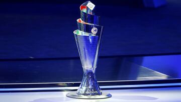 El trofeo que recibirá el campeón de la Liga de Naciones de la UEFA.