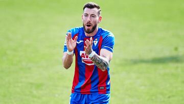 Sergi Enrich of SD Eibar SAD during the Spanish league, La Liga Santander, football match played between SD Eibar SAD and SD Huesca at Ipurua stadium on February 27, 2021 in Eibar, Spain.
 AFP7 
 27/02/2021 ONLY FOR USE IN SPAIN