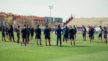 Último entrenamiento antes de la suspensión de los mismos por parte del Real Valladolid.