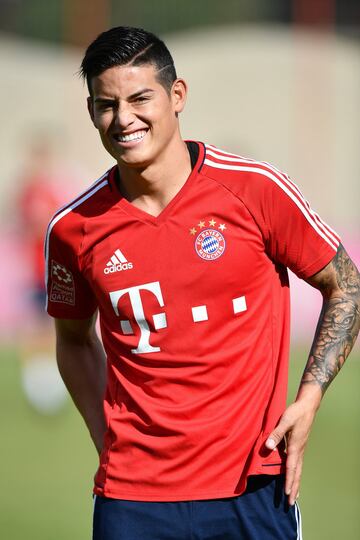 James y su primer entrenamiento en el Bayern