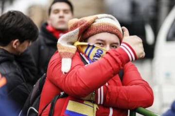 El aforo del estadio Germán Becker en Temuco será lleno en su mayoría por hinchas colombianos.