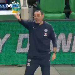 Vean todo el lío de Kepa con Sarri: la cara de Caballero era un poema