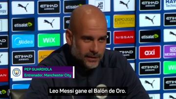 Guardiola entra de lleno en el debate Messi-Lewandowski