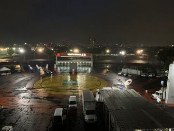 Una vista de la explanada del estadio desde adentro