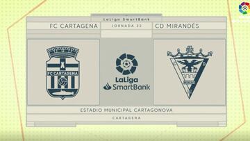 Resumen y goles del Cartagena vs Mirandés de la Liga SmartBank