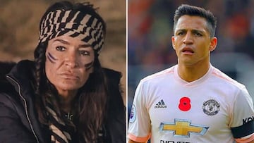 Imágenes de Aída Nízar en el reality show chileno 'Resistiré' y del futbolista Alexis Sánchez durante un partido con el Manchester United.