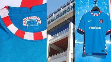 Detalles de lo que ser&aacute; la tercera equipaci&oacute;n del Atl&eacute;tico esta temporada, con un homenaje al Calder&oacute;n. 