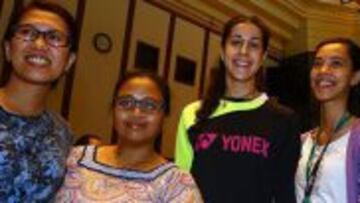 Carolina está recibiendo el cariño de los aficionados de Indonesia, donde es muy popular.