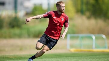 David Vicente, en un entrenamiento.