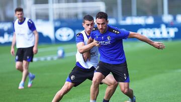 Unai García durante un entrenamiento.