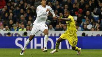 Varane, en el encuentro ante el Villarreal