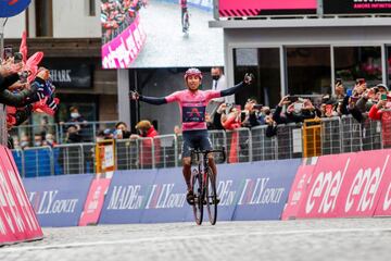 Egan Bernal, ganador de la etapa de hoy. 