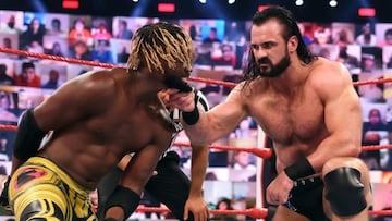 Kofi Kingston y Drew McIntyre, en Raw.