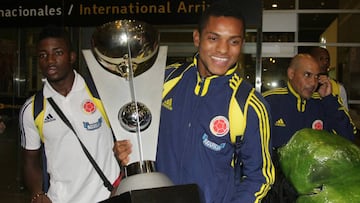 Miguel Borja, campe&oacute;n con Colombia Sub-20 en el Sudamericano 2013