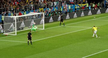 Tanda de penaltis. Jordan Pickford paró el lanzamiento de Carlos Bacca., (3-3).