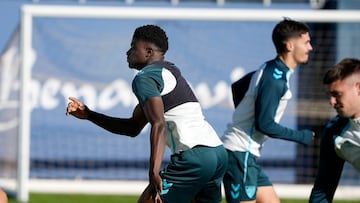 Moussa Diarra, durante una sesión.