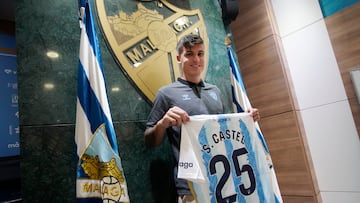 Sergio Castel, durante su presentación como jugador del Málaga.
