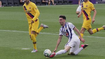 11/07/20 PARTIDO PRIMERA DIVISION 
 CORONAVIRUS COVID-19
 REAL VALLADOLID  -  FC BARCELONA 
 Kike P&eacute;rez y Pique