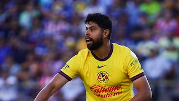 Nestor Araujo of America during the 1st round match between Atletico San Luis and America as part of the Torneo Apertura 2024 Liga MX at Alfonso Lastras Stadium on July 06, 2024 in San Luis Potosi, Mexico.