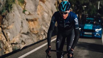 Chris Froome, durante un entrenamiento.