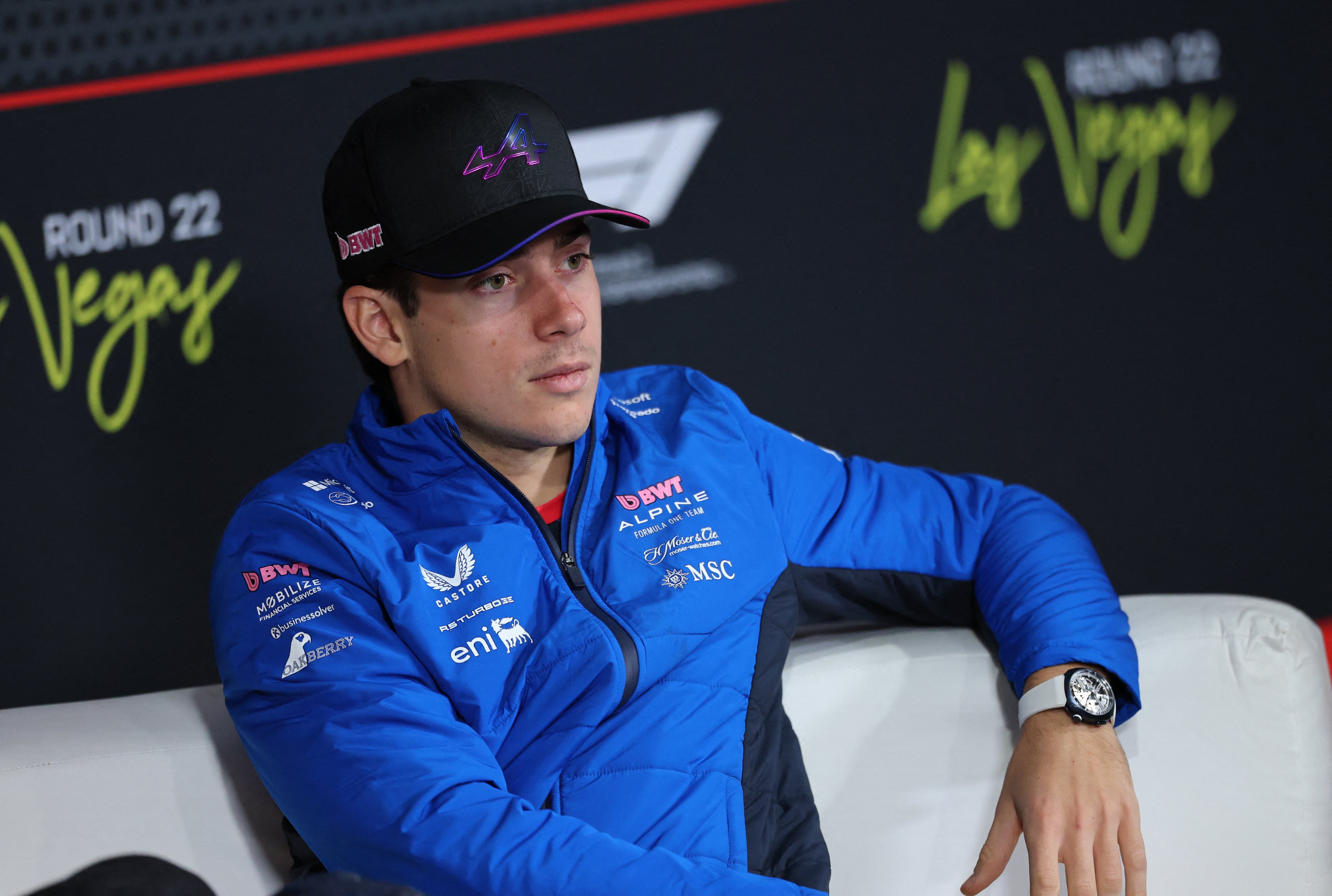 Franco Colapinto, piloto de Alpine en la F1, durante el GP de Las Vegas.