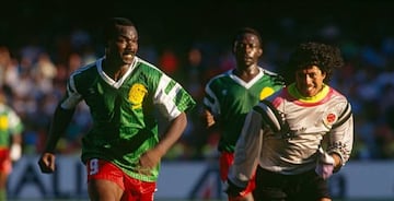 Roger Milla y René Higuita