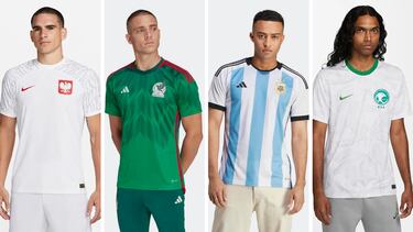 These are all the official jerseys of the 32 national teams in the Qatar 2022 World Cup