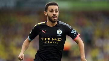 El jugador portugu&eacute;s del Manchester City, Bernardo Silva, durante un partido.